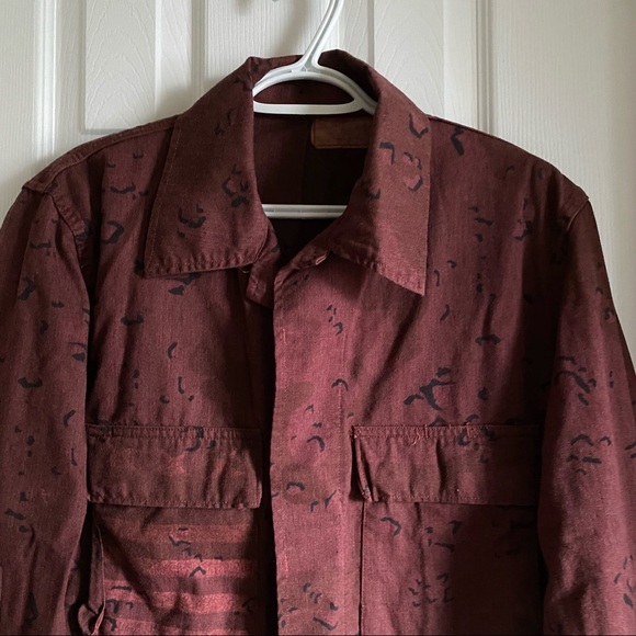 Vintage Maroon Military Jacket - Picture 2 of 11
